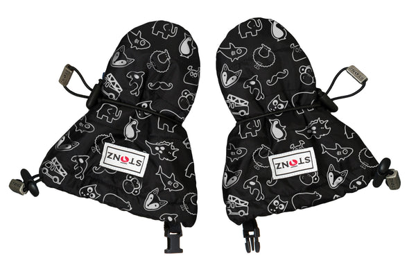 Baby Mitts - Stonz Print - Black