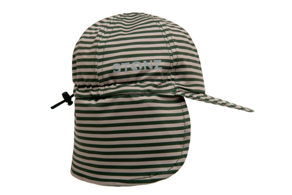 Flap Cap - Forest Trail Stripes - Green