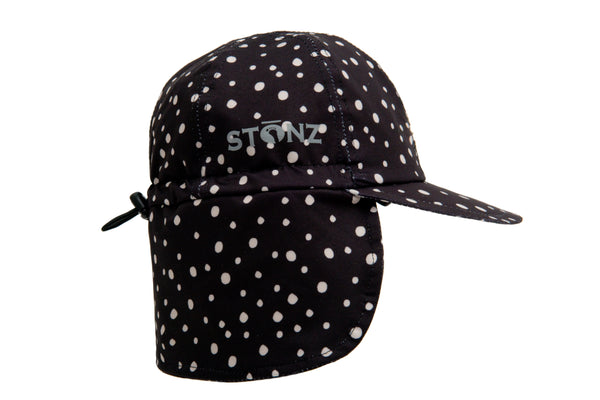 Flap Cap - Night Camper - Black