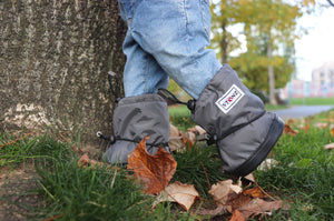 Warm Toddler Booties - Grey - Weather-resistant Boots for Babies - Children