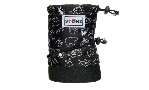 Baby Booties - Stonz Print - Black