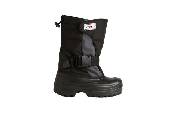 Grey and Black Trek - Weather-resistant Winter Boots for Kids - Stonz