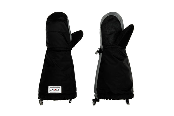 Grey and Black Youth Mitts - Waterproof Gloves with Fleece Lining for Toddlers - Stonz