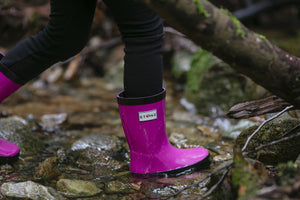 Fun Fuchsia Rain Boots - Waterproof Rubber Boots for Kids - Stonz