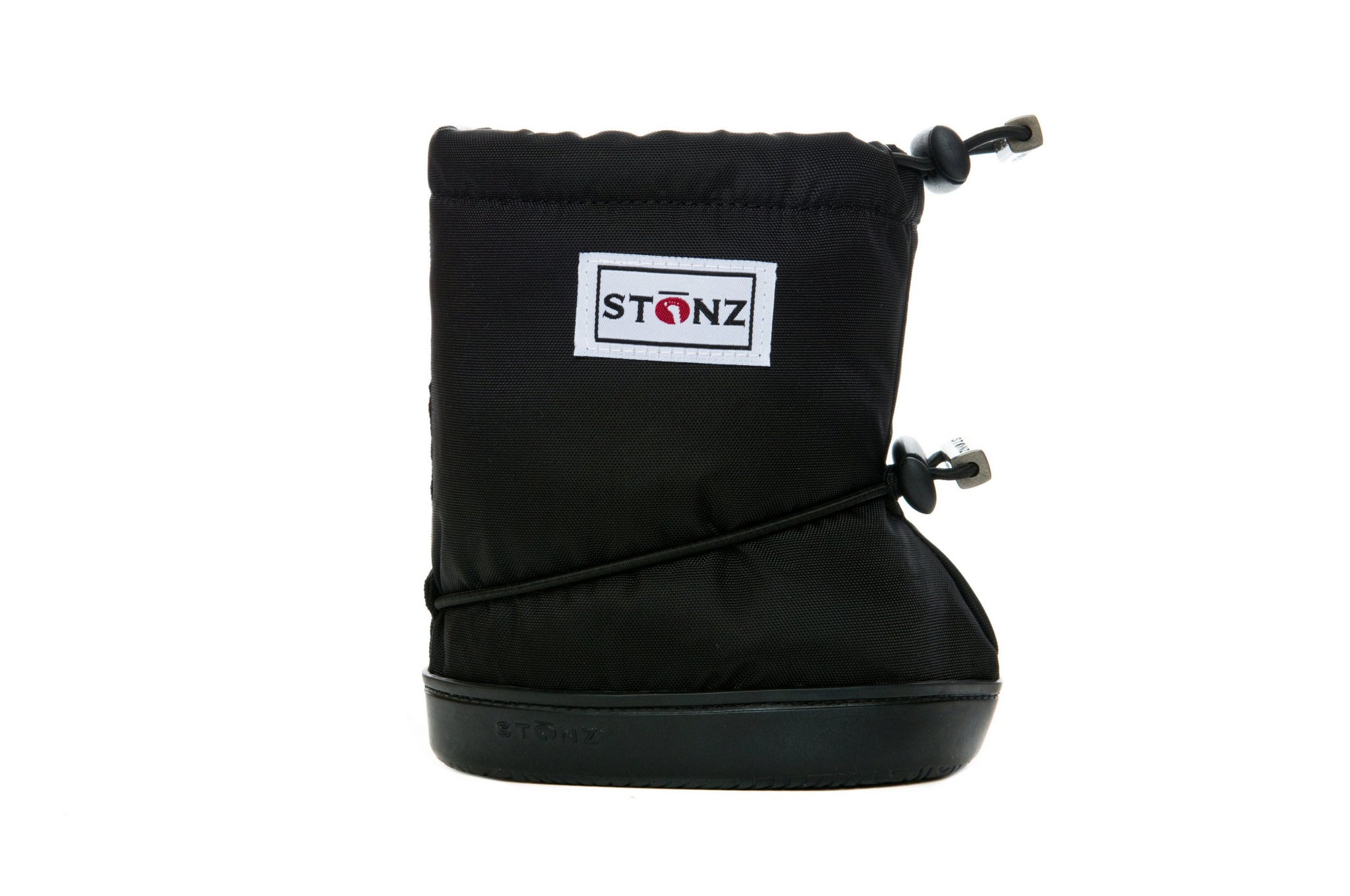 Toddler Booties - Black - Front View - Weather-resistant Boots for Children - Stonz