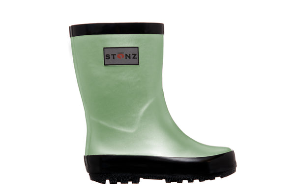 Rain Boots - Metallic - Mint Green