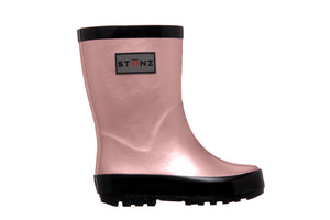Rain Boots - Metallic - Haze Pink