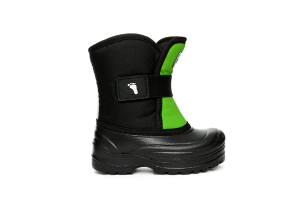 Lime and Black Scout - Weather-resistant Winter Boots for Kids - Stonz