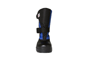 Slate Blue and Black Trek - Front View - Weather-resistant Winter Boots for Kids - Stonz