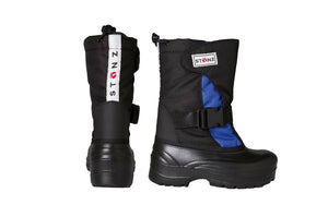Slate Blue and Black Trek - Extra wide opening - Weather-resistant Winter Boots for Kids - Stonz