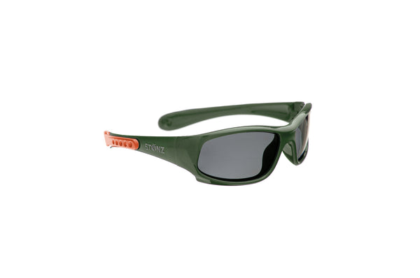 Baby Sport Sunnies  - Forest Green/Coral